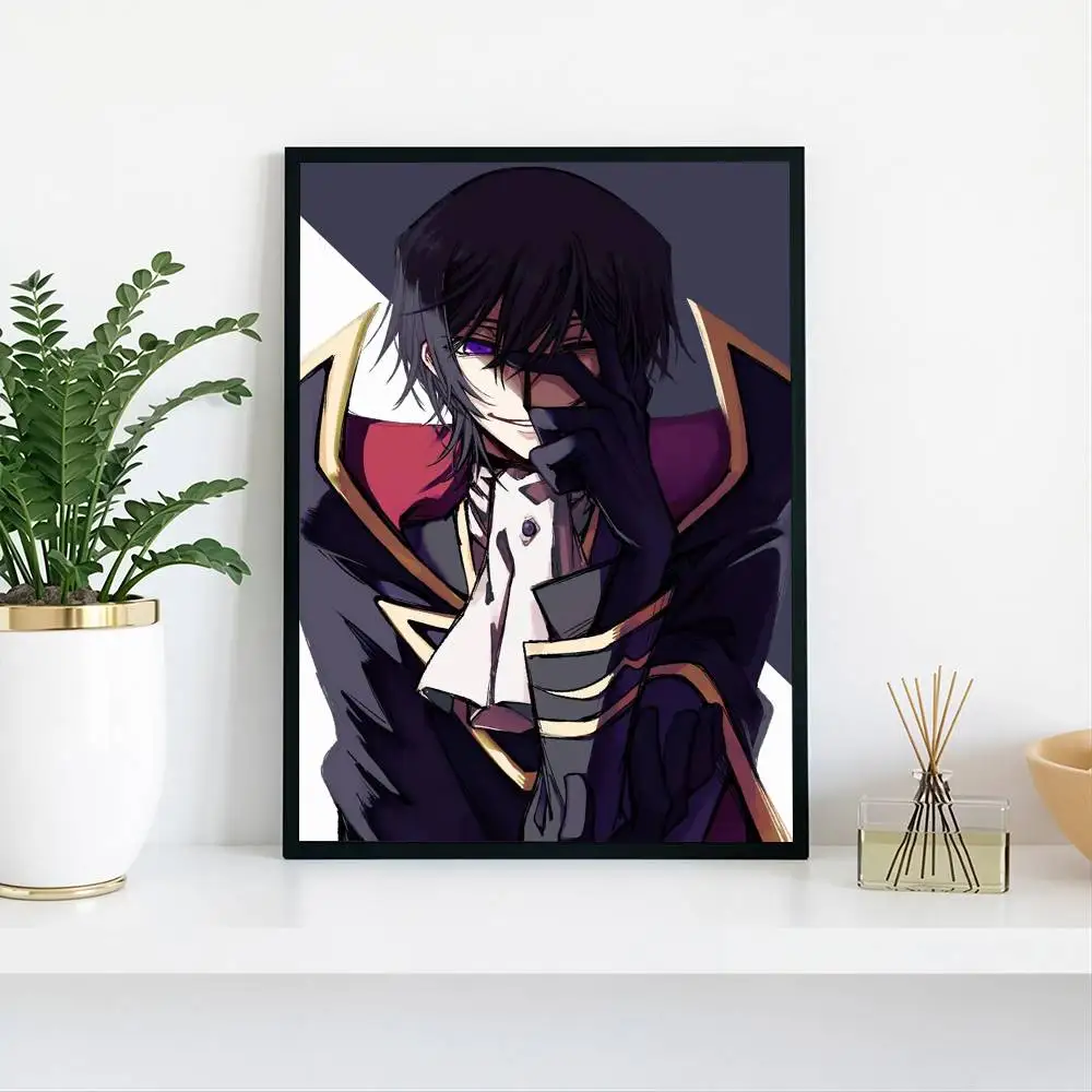 Code Geass Lelouch Lamperouge Anime Poster Waterproof Wall Art Sticker For Bar Living Room Vintage Decor High Quality Print Gift