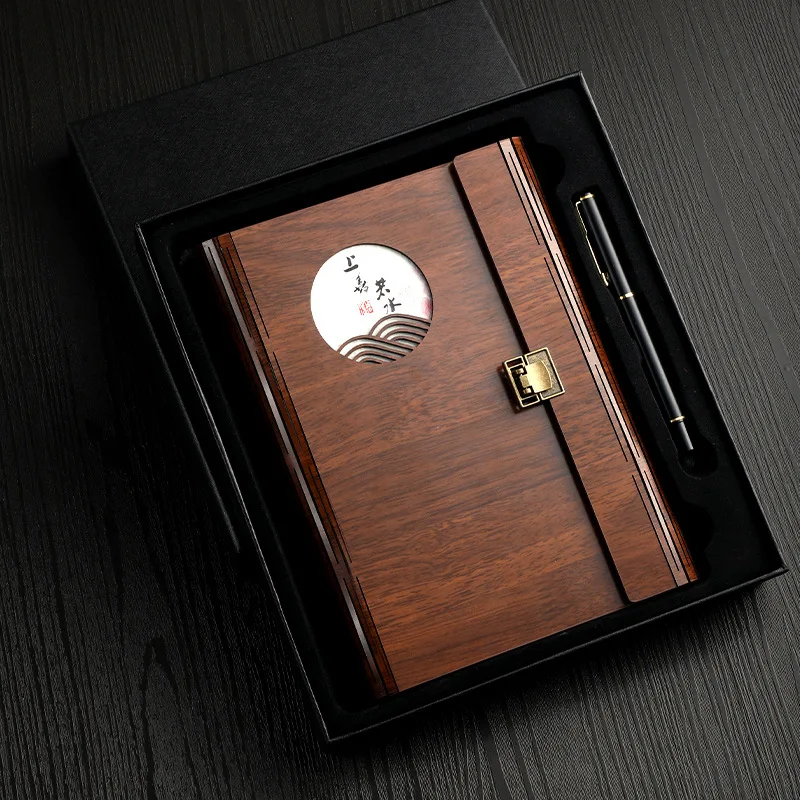 Imagem -05 - Criativo Estilo Chinês Vintage Agenda Jornal Livro a5 Loose-leaf Notepad Capa de Madeira Binder Notebook Escritório Papelaria Suprimentos