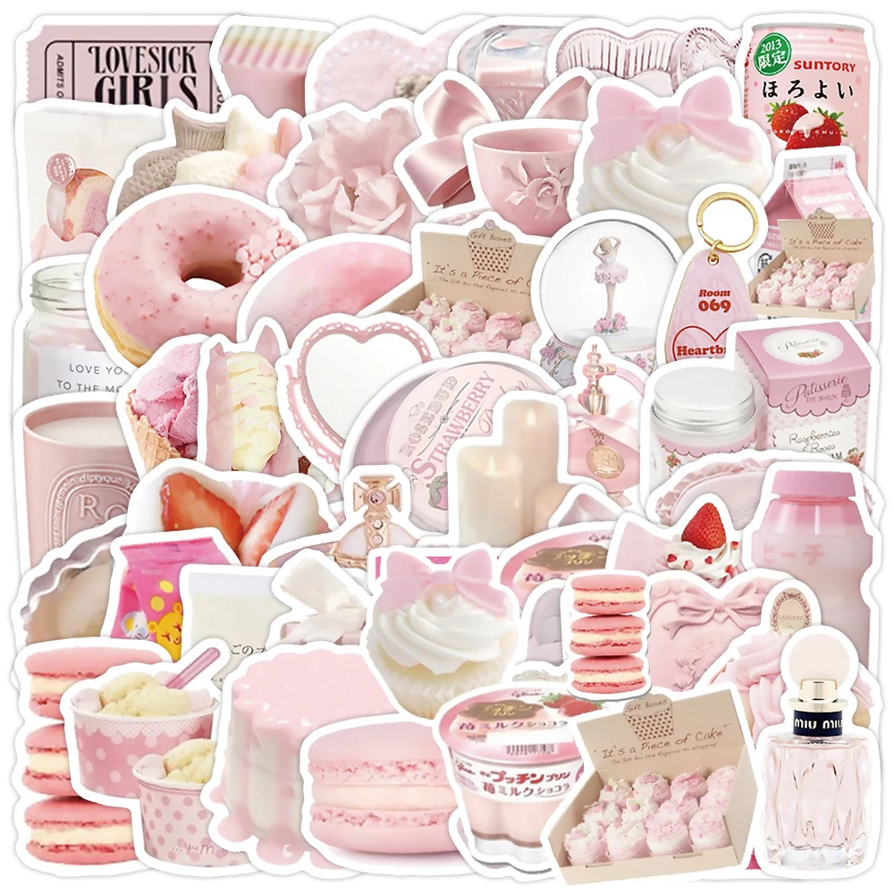 10/30/50 stücke Nette Ins Stil Rosa Mädchen Cartoon Aufkleber Aufkleber Ästhetische Laptop Telefon Kühlschrank Scrapbooking Fahrrad Dekoration Aufkleber