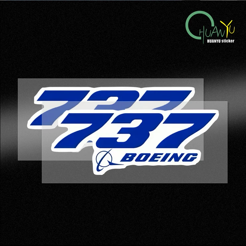 Personnalité et créativité : 737 autocollants logo, autocollants logo réfléchissants pour voiture, autocollants décoratifs pour vitres arrière de moto électrique