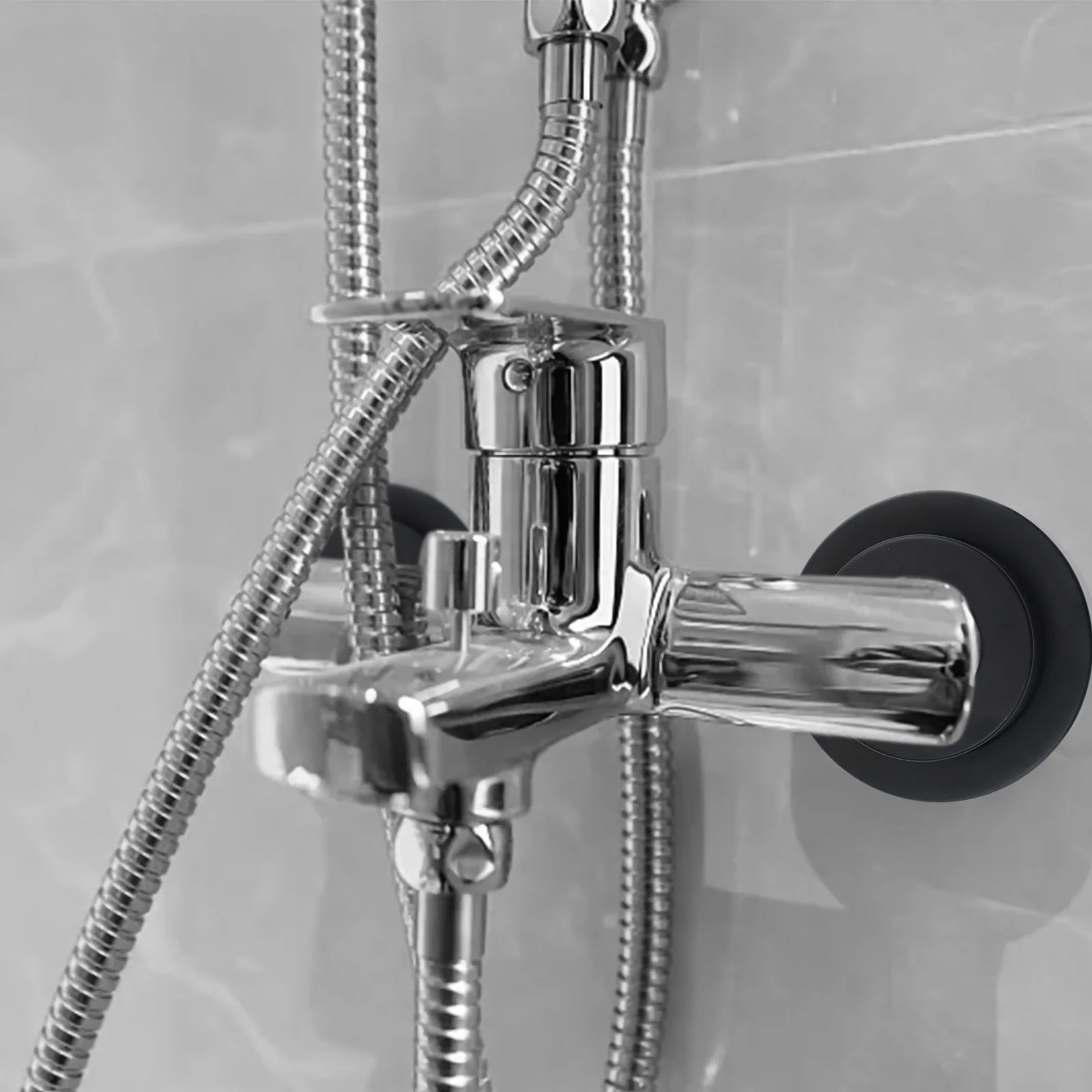 Thickened copper shower head cover with adjustable height for shower fixture compatibility and long lasting rust resistance