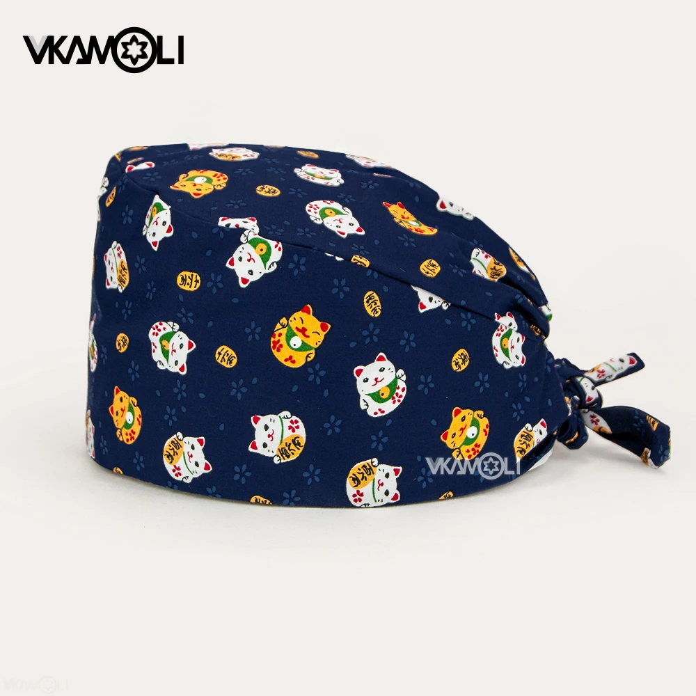 man print Wholesale prices cotton High Quality Caps Scrubs Cap Breathable Adjustable Elastic size Hat 24 hours delivery