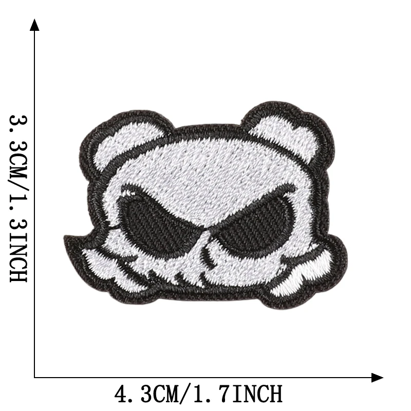 Punk Patches Eisen auf für Kleidung Designer Schädel Outdoor bestickt Parche Bordado Para Ropa Termoadesive Rock Nähen Diy Jacke – Detail 9