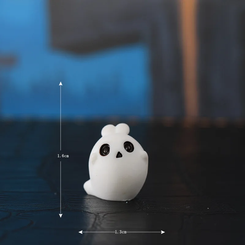 Kawaii Halloween Rabbits Mini Decorations Bonsai Ornament Living Room Home Decor Resin Craft Kids Toy Figurines Miniatures