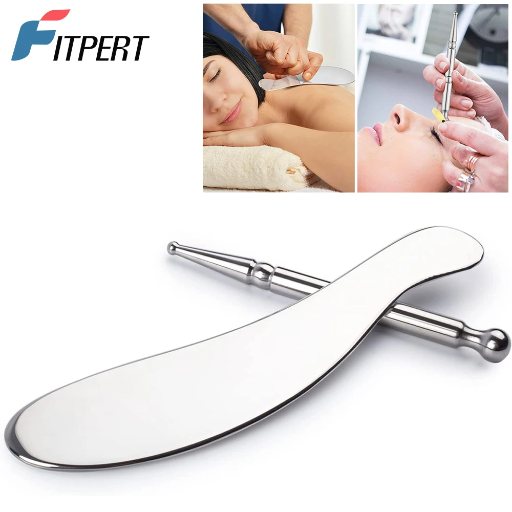 2Pcs/Set Stainless Steel Manual Acupuncture Pen Gua Sha Scraping Massage Tools Set Acupressure Pen Trigger Point Massager Tool