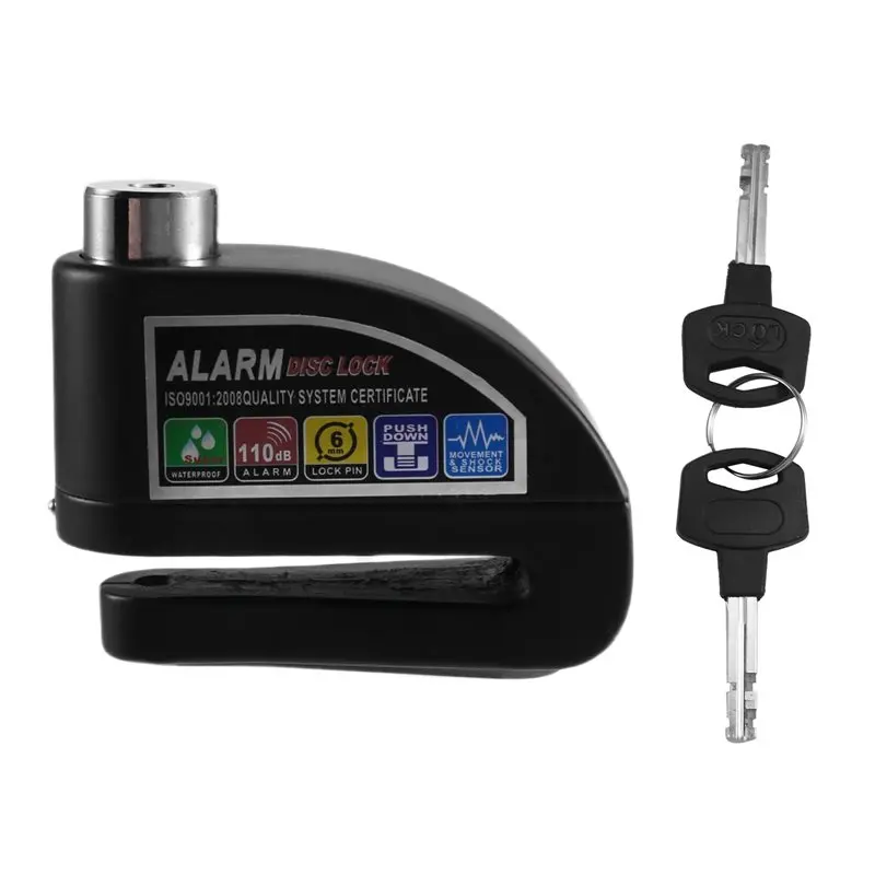 【BRILLIANT 】Bicycle Wheel Disc Brake Lock Motorcycle Scooter Disc Brake Lock Waterproof Security Alarm Protection