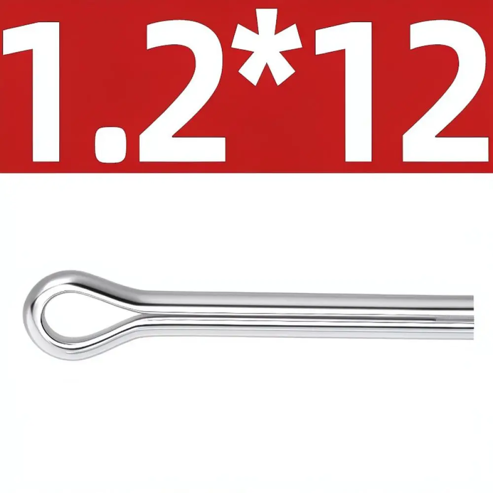 Industrial 304 Stainless Steel Cotter Pin Fasteners R Shape Hairpin Clips For Machinery Hardware Equipment Fixation Repair Kit