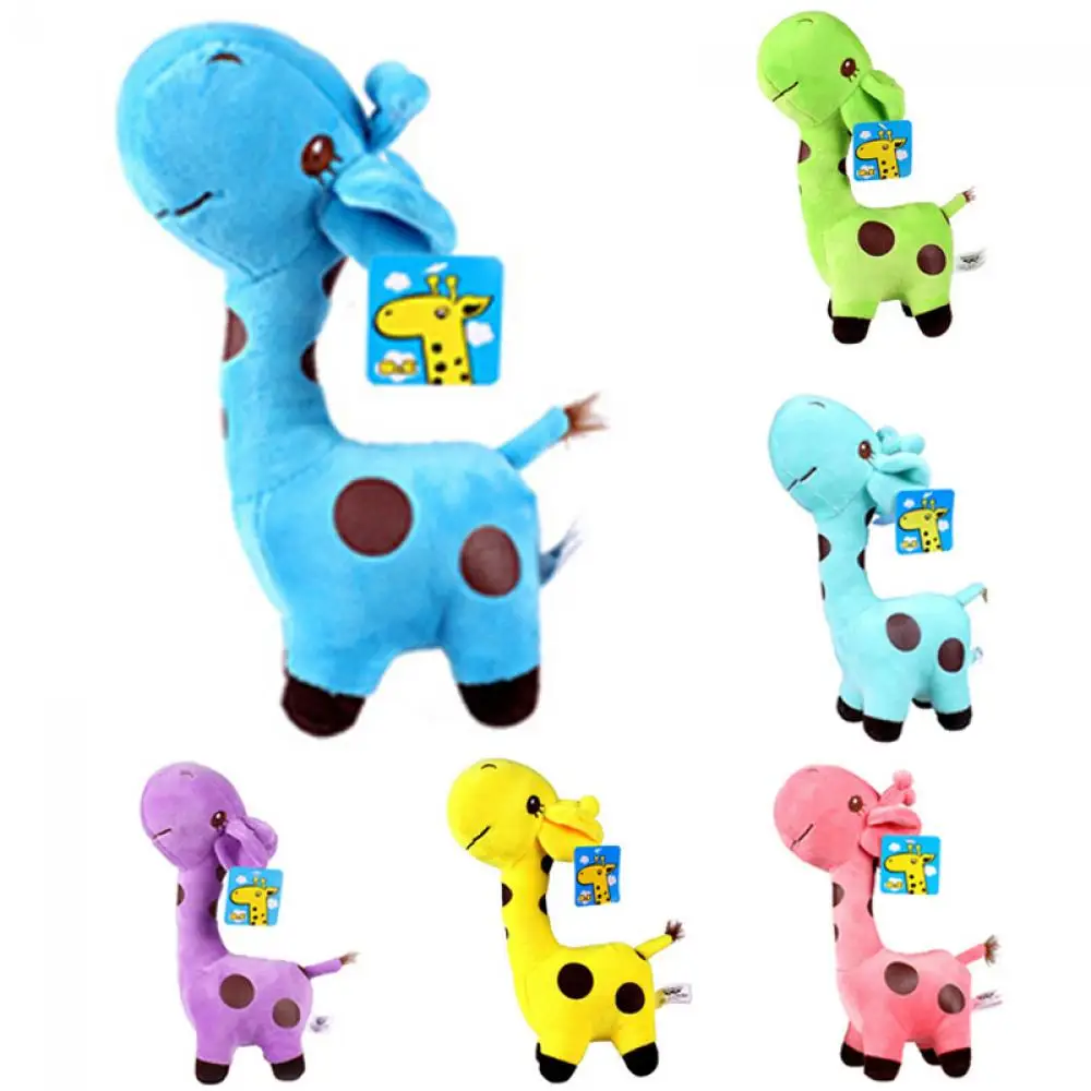 Presente bonito casamento aniversário bebê brinquedo de pelúcia animal veado boneca 18cm girafa de pelúcia