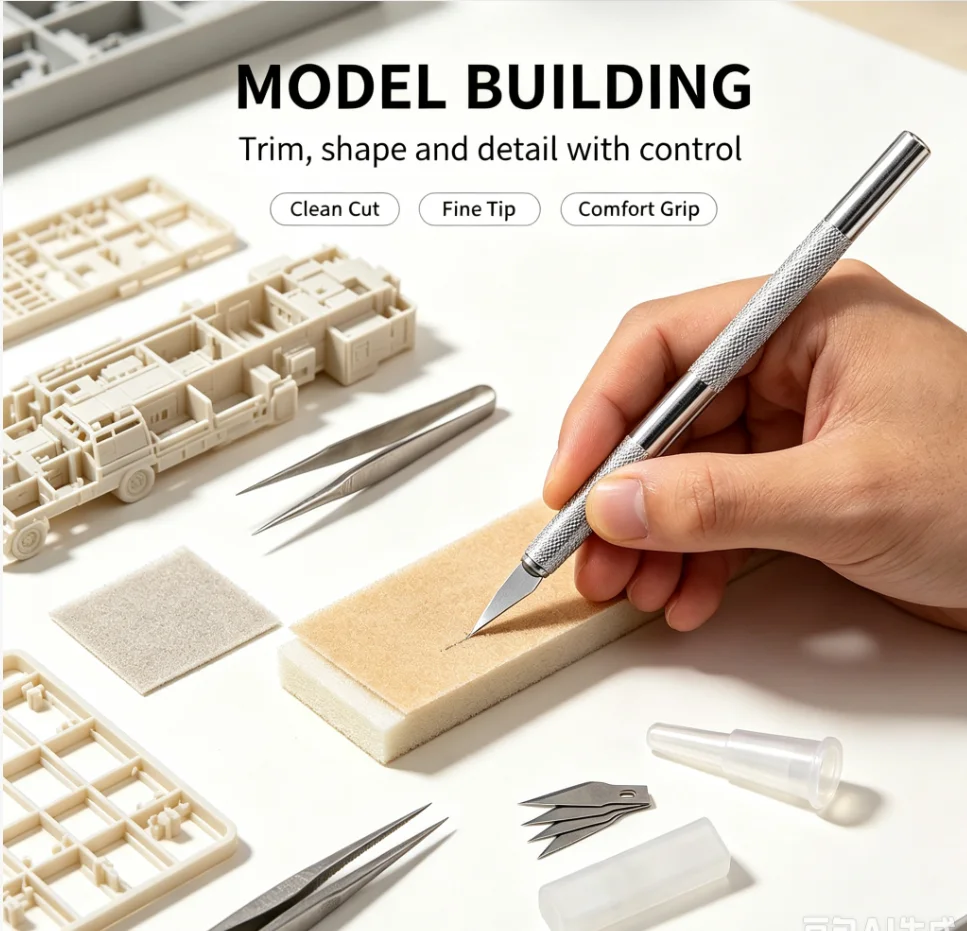 DIY Aluminum Alloy Hand Carving Knife For Model Making Metal Knife Woodcarving Handmade Cutting Paper Carving Tools Accessories