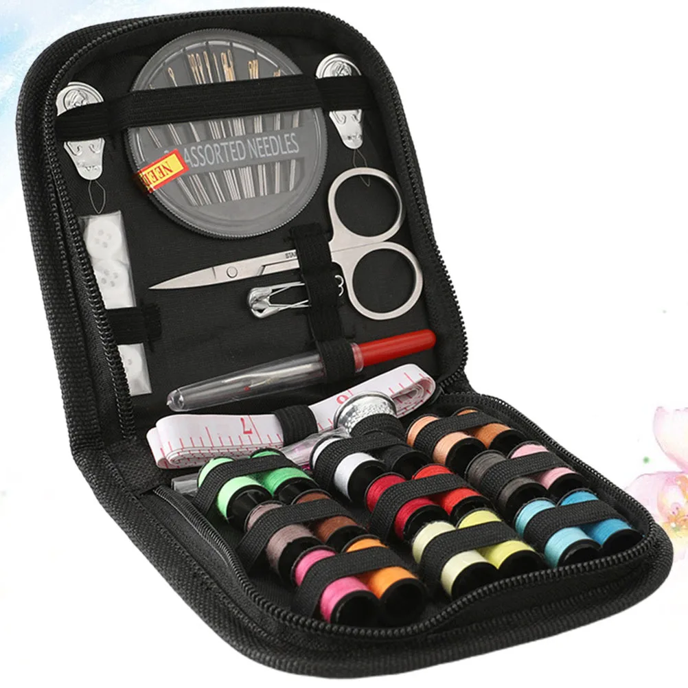 1Set Needle Thread Storage Bag Compact Nylon Metal Sewing Needlework Pouch Home Clothes Shop Travel Needle Thread Container