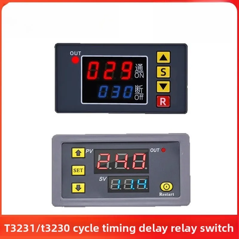 T3231/T3230 Cyclic Timing Delay Relay Switch Embedded LED Adjustable Digital Display Timing Module