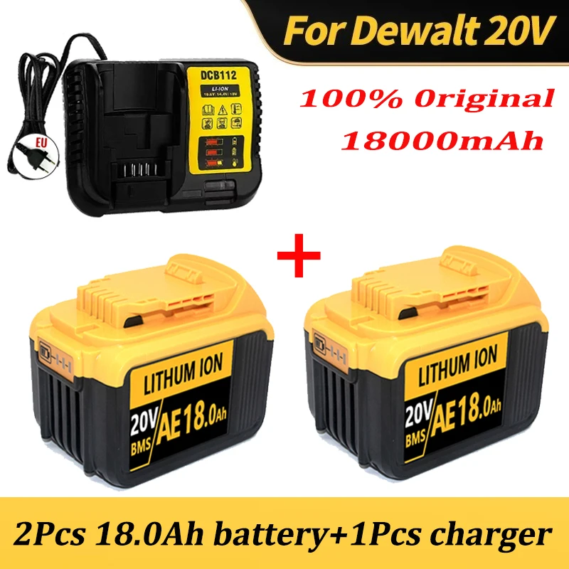 Original DCB200 20V 12000mAh Lithium Replacement Battery For Dewalt 18V DCB184 DCB200 DCB182 DCB182 DCB180 DCB181 DCB201 DCB206