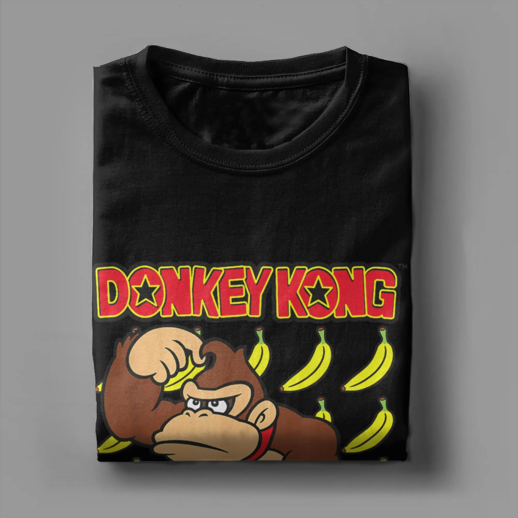Donkey Kong Ape Thoughts Banana Men T Shirt Vintage Tee Shirt Short Sleeve Crew Neck T-Shirts Pure Cotton Gift Clothes