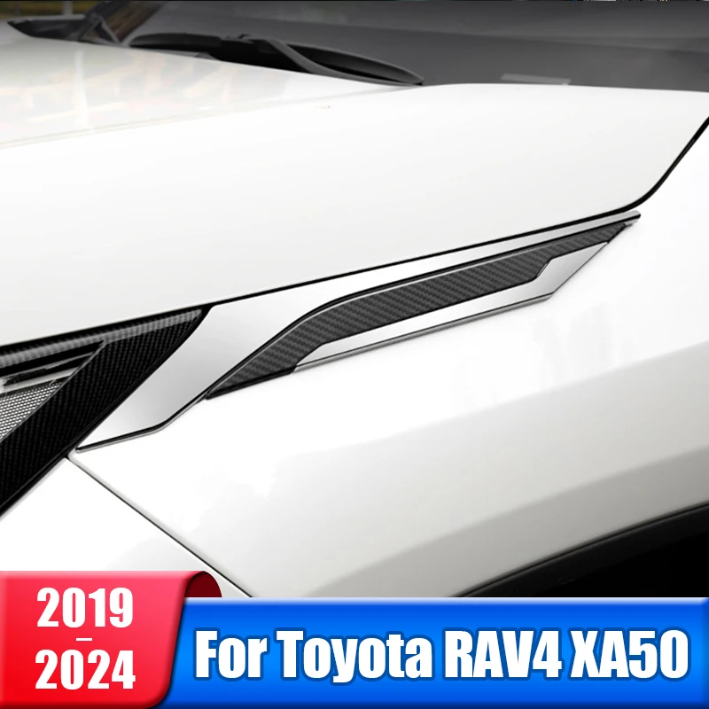 

Car Leaf Board Decoration on Shark Gills Trim Cover For Toyota RAV4 2019 2020 2021 2022 2023 2024 RAV 4 XA50 Hybrid Accessories