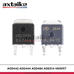 10PCS AOD442 AOD444 AOD484 AOD514 D442 D444 D484 D514 12A 25A 37A 85A 30V 60V TO-252 DPAK SMD N-Channel MOSFET Transistor