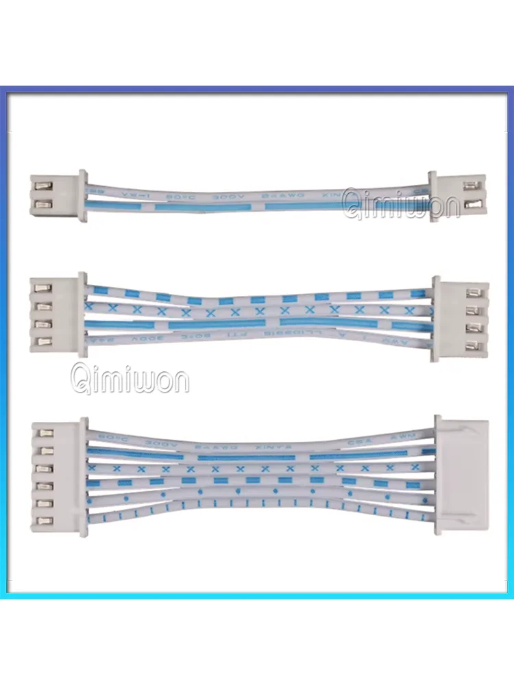 5PCS Blue White XH 2.54mm Pitch Connector Cable XH2.54 Plug Line Length 10/20/30CM 2P/3P/4P/5P/6P/7P/8P/9P/10P/12P 2468-24AWG