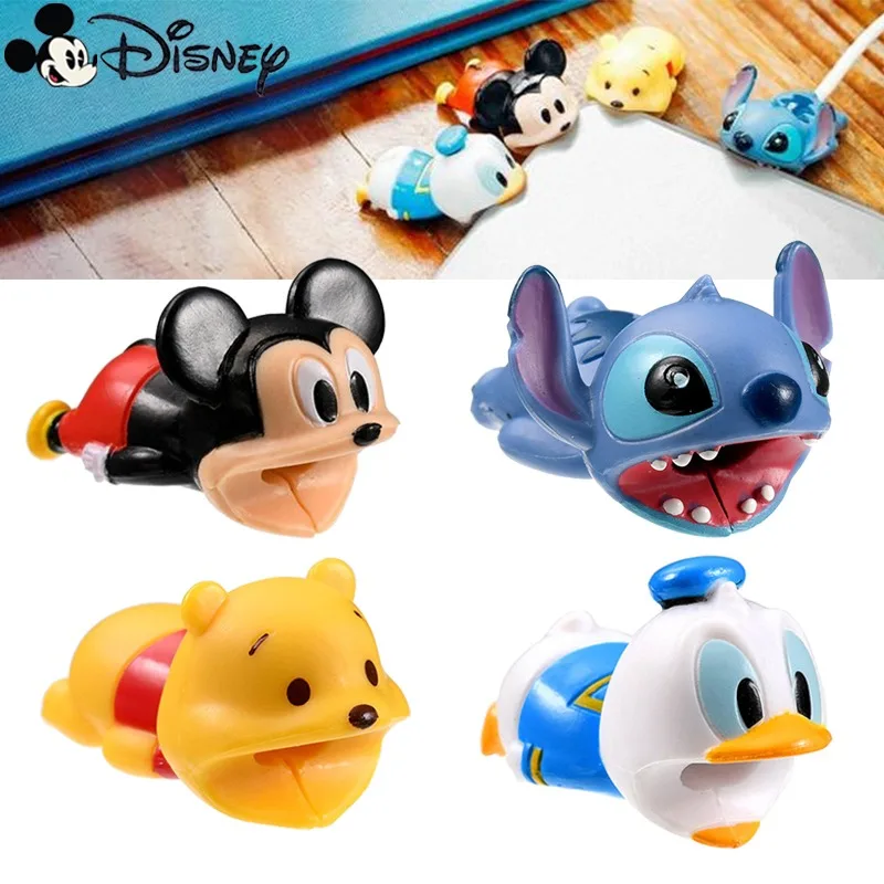 Disney Mickey Ochrona przewodu ładującego Stitch Etui na kabel USB do iPhone\'a Xiaomi Uniwersalna osłona ochronna na kabel ładujący