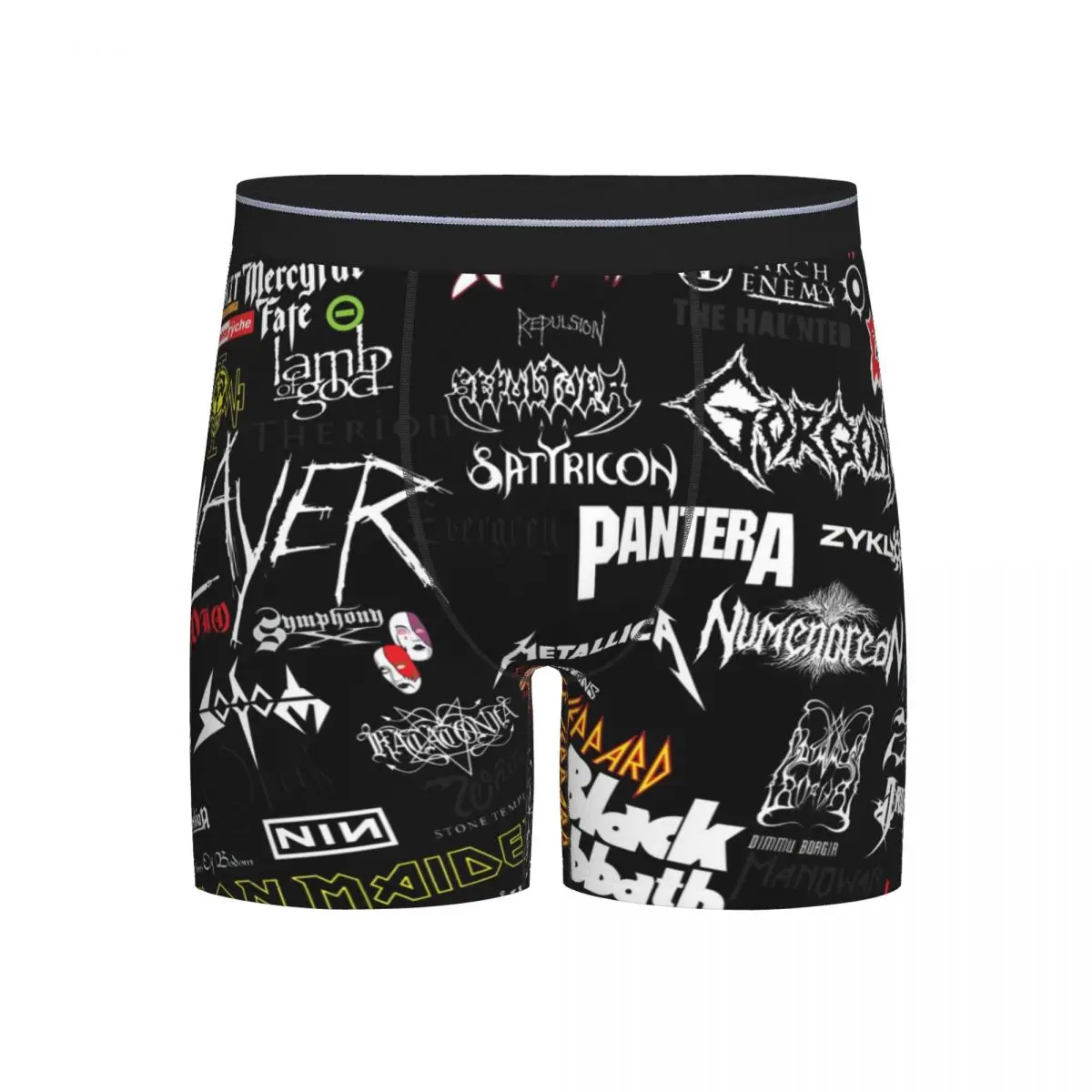 Heavy Metal Underpants Breathbale Panties Male Underwear Print Shorts Boxer Briefs extended underwear