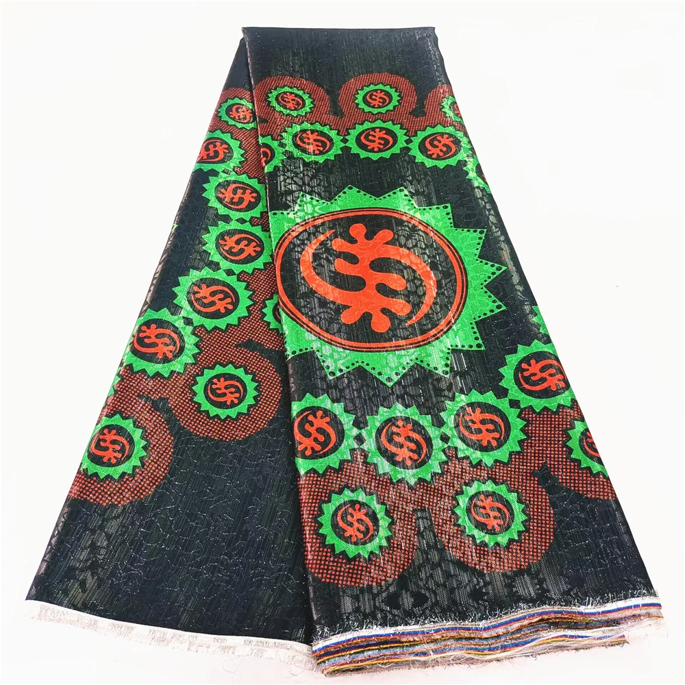 

Африканская жаккардовая шелковая ткань с блестками, 5 ярдов, швейцарская органза, вышивка, гипюровая ткань для выпускного вечера для женщин