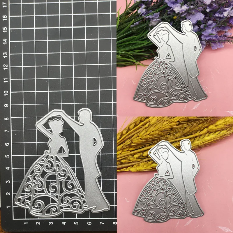 

Wedding Lovers Metal Cutting Dies Scrapbooking stamps embossing paper Cards border template punch Stencils DIY