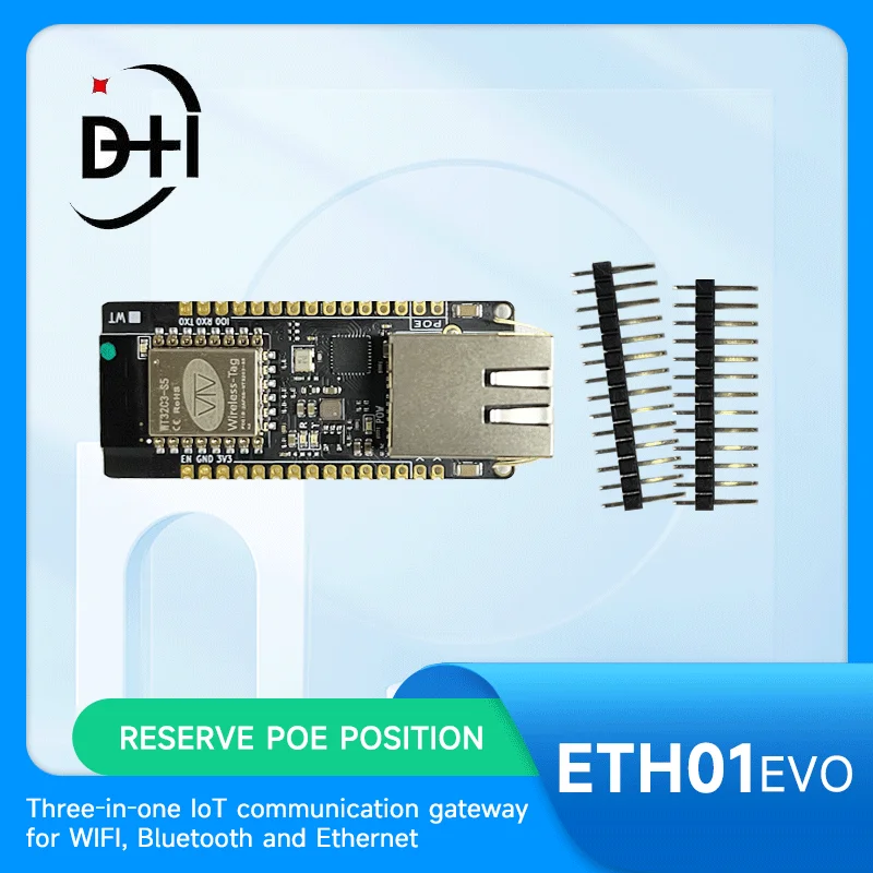 ETH01-EVO ESP32-C3 Development Board Series Super Mini Hat WiFi Bluetooth-compatible Ethernet 3 in 1 IoT Gateway Support POE