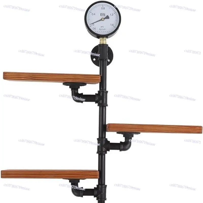 

Direct Selling Wall Mounted Shelf Bar Upper Wall Decorative Shelf Industrial Pipe Shelf Pipe Simple Bookshelf