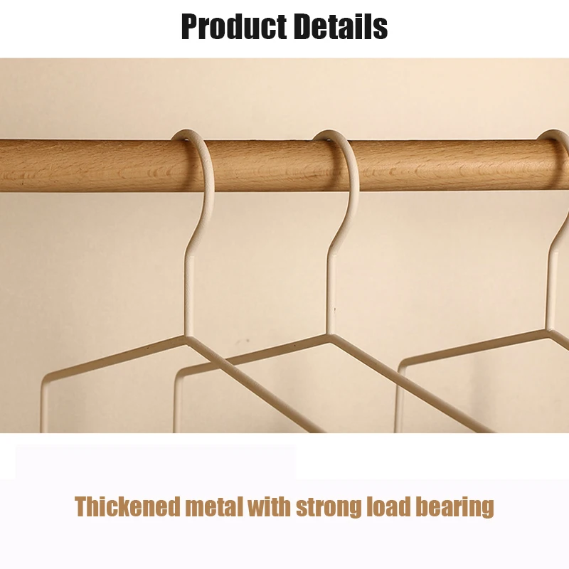 3 Tiers Wooden Pants Hangers,Space Saving Multi-Layer Trouser Racks,Multi-functional Iron Clothes Hanger for Scarf Tie Towel