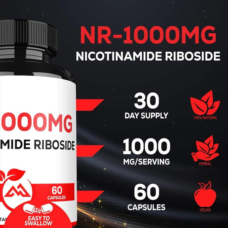 1000mg NAD supplement containing nicotinamide nucleoside NR - cell support, aging health, overall health -for 30 days supply