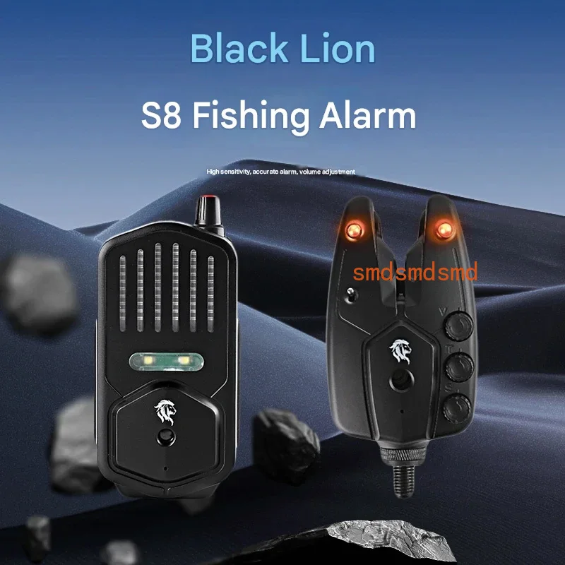 6-Color LED Light Wireless Electronic Fishing Alarm Luminous Vibration Adjustable Distance 500m 1 to 4