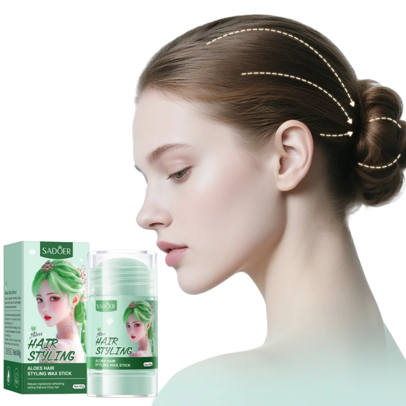 

1Pc Aloe Vera Hair Wax Stick, Simply Swipe It on to Style Your Hair, Making It Look More Neat and Organized, and Helping You Easily Create Various Hairstyles (40G/1.411Oz).