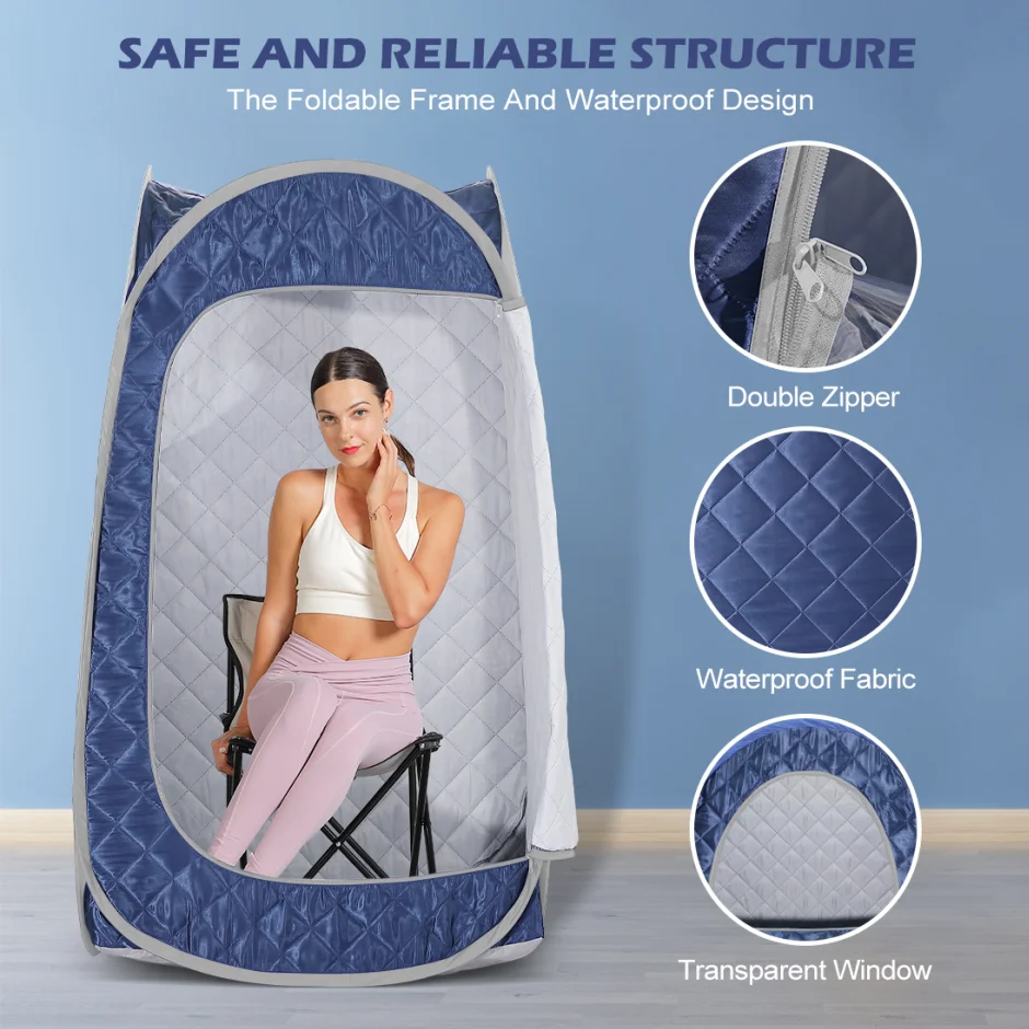 Health Steam Generator Portable Sauna with Removable Control Panel and Steamer