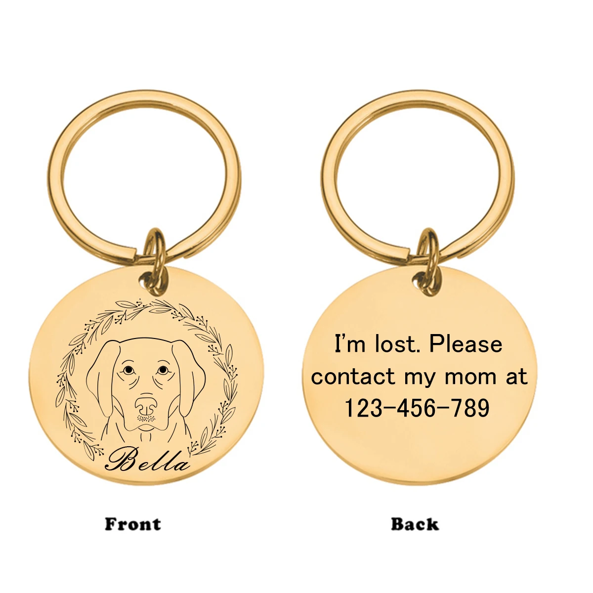 1 PC Cartoon Customized Text Personalized Dog Tags Dog ID Collars Customized Dog Collar With Name