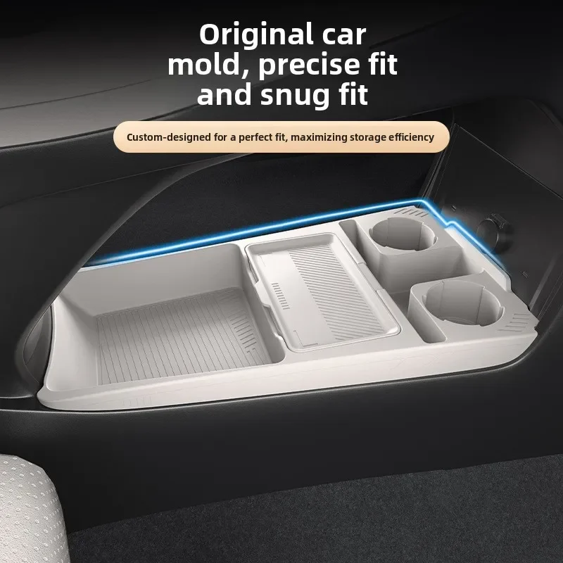 Center Console Storage Box 2-Layer Silicone Organizer Tray for Geely Starray EM-i for Galaxy Starship 7 2025 Car Accessories