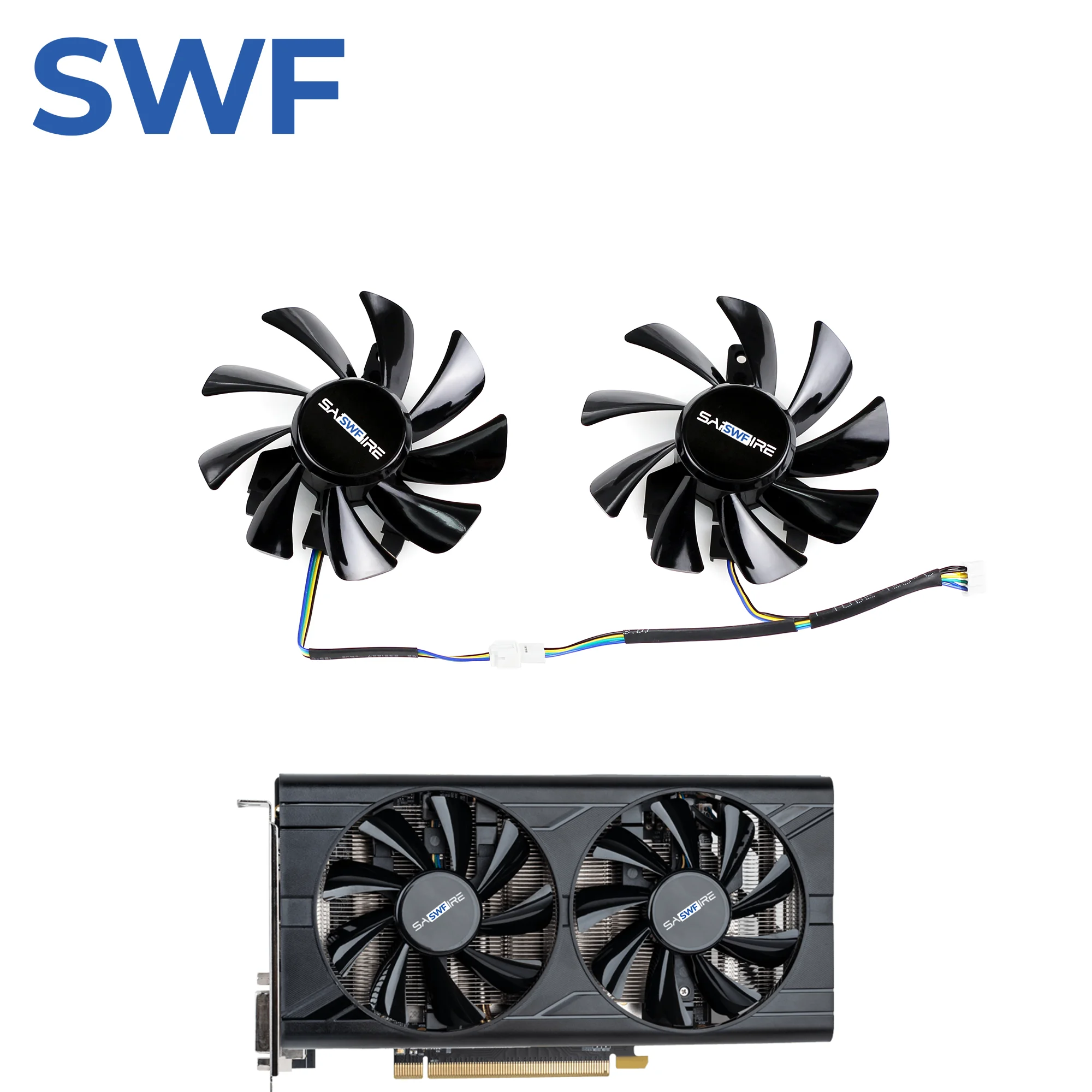 FD9015U12S Cooling Fan Replacement For Sapphire Radeon RX 580 2048SP 8G D5 Graphics Card Cooler Fan T129215SU