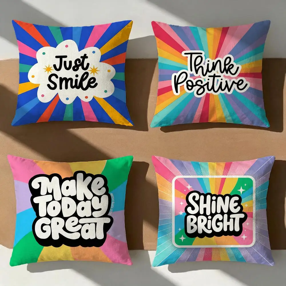 graphic Dopamine Quote Cushion Cover Pillow Cover Nordic Minimalist Throw DoubleSided Print Cushion Case for Sofa Bedroom Decor