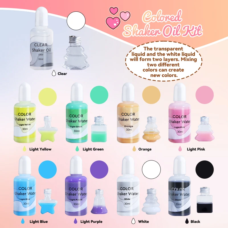 30ml+30ml transparent floating liquid, for sand bottle decoration and epoxy resin DIY