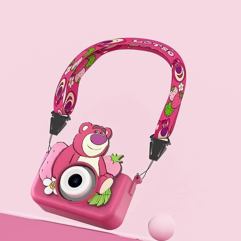 Cartoon Disney Lotso cute girl new children's mini cute easy to carry photo high-definition pixel digital photography camera