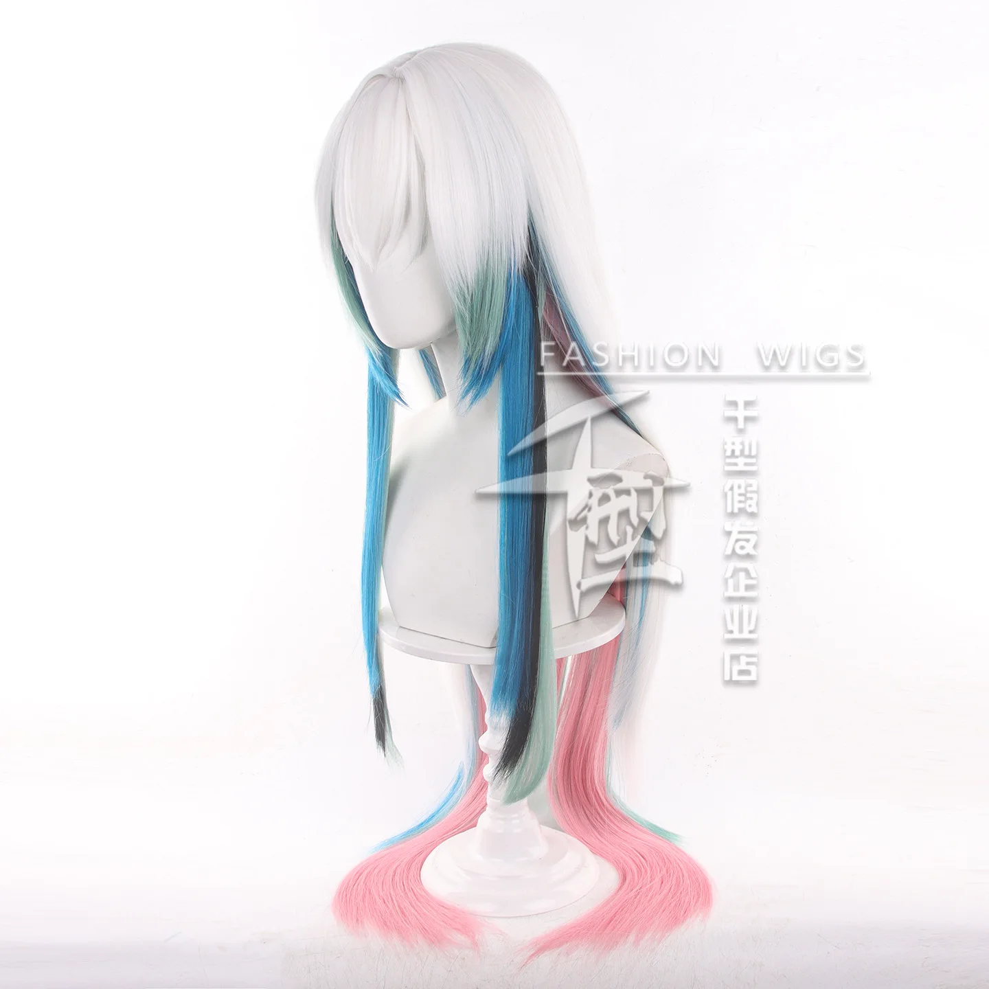 Synthetic Layered Gradient Wig Cosplay Hair Heat Resistant Fiber Wigs for Anime Arknights Party Halloween Roleplay