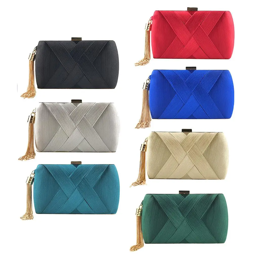 

Elegant Tassel Pendant Evening Bag Purse with Chain Strap Party