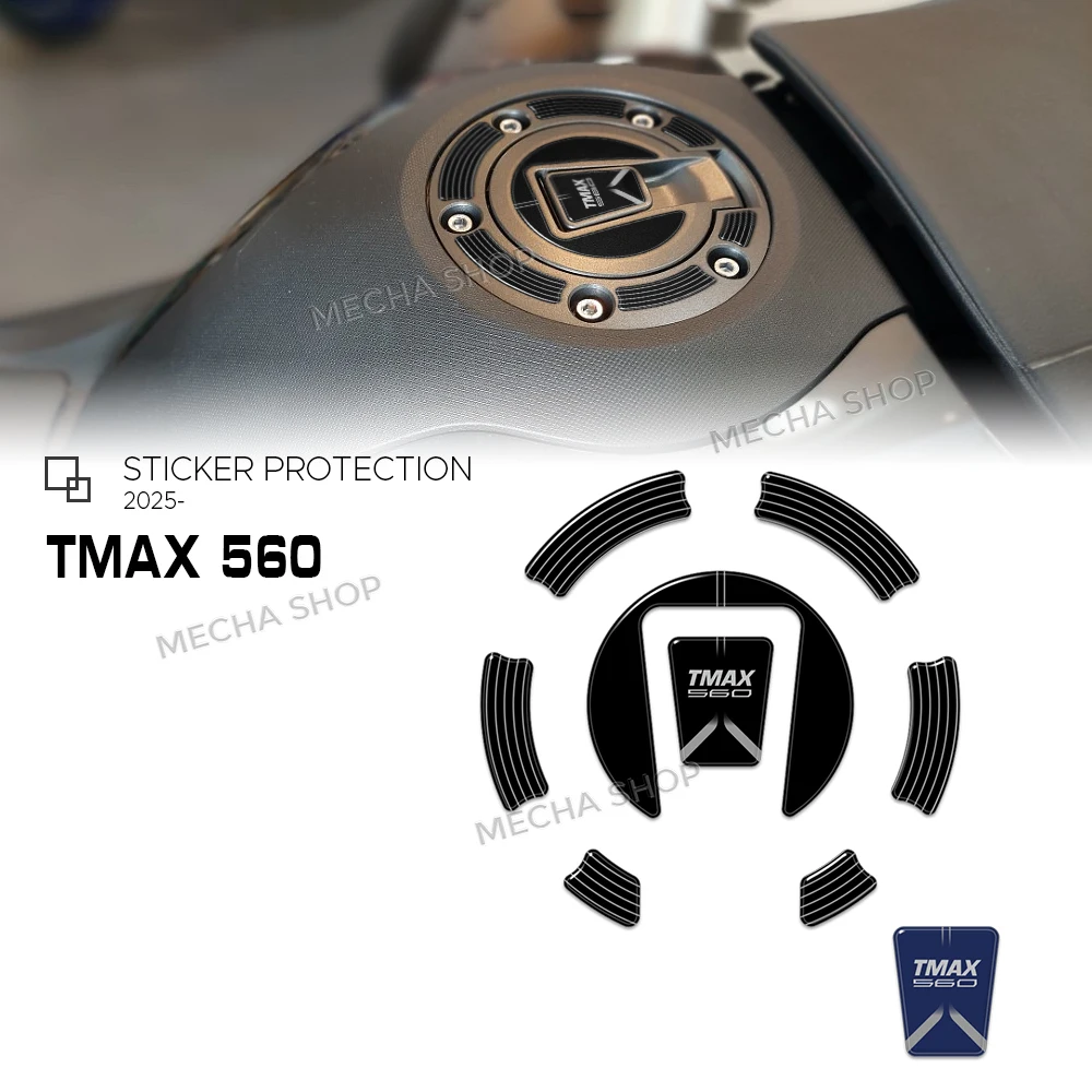 

For TMAX560 T MAX 560 2022 2023 2024 2025 2026 3D Motorcycle Fuel Tank Cap Sticker Protection Decal