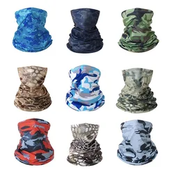 Ice Silk Face Cachecol Capa, Tubo de pescoço, Outdoor Sports Bandana, Respirável Caminhadas Lenço, Polainas pescoço, Proteção UV, Camo Bandana