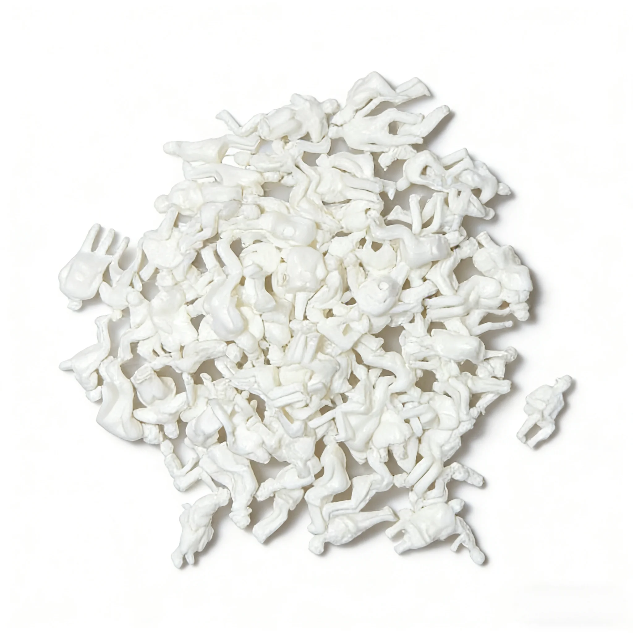 100 Pcs 1:87 1:100 1:200 Sand Table Model Sitting Pure White DIY Scene Matching Building Ornament