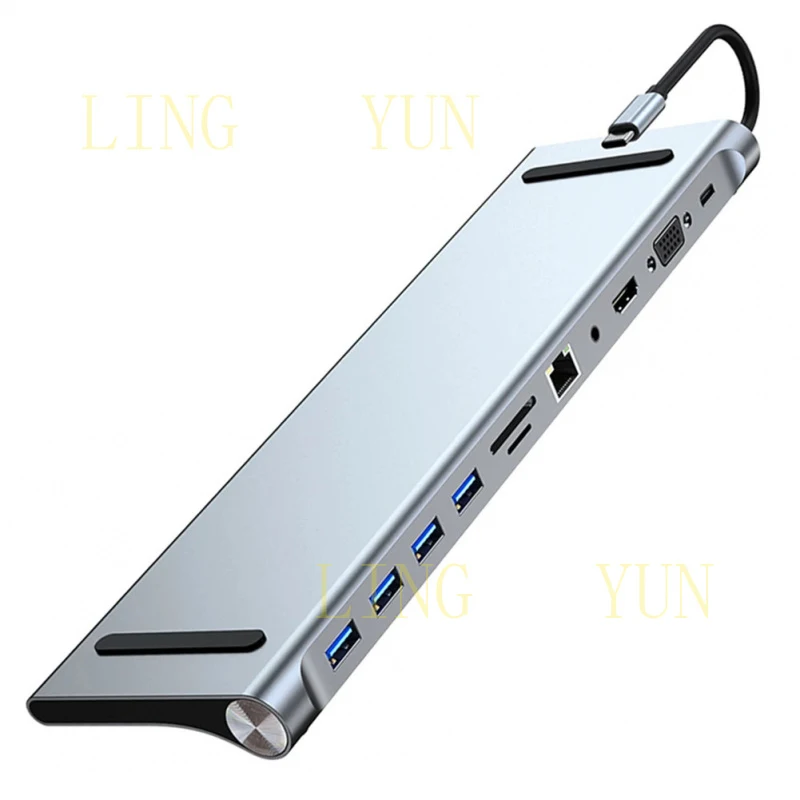 Z  11 in 1 USB C Dock with 4K HDMI-Compatible VGA Ethernet Multiport Adapter 100W P