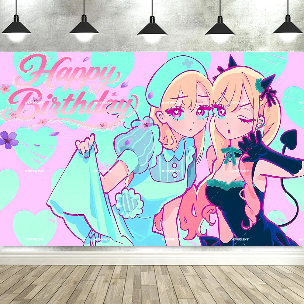 Anime My Dress-Up Dar Photo Backdrops Birthday Party Supplies Photography Background Picture Decor Banner Photo Booth Props