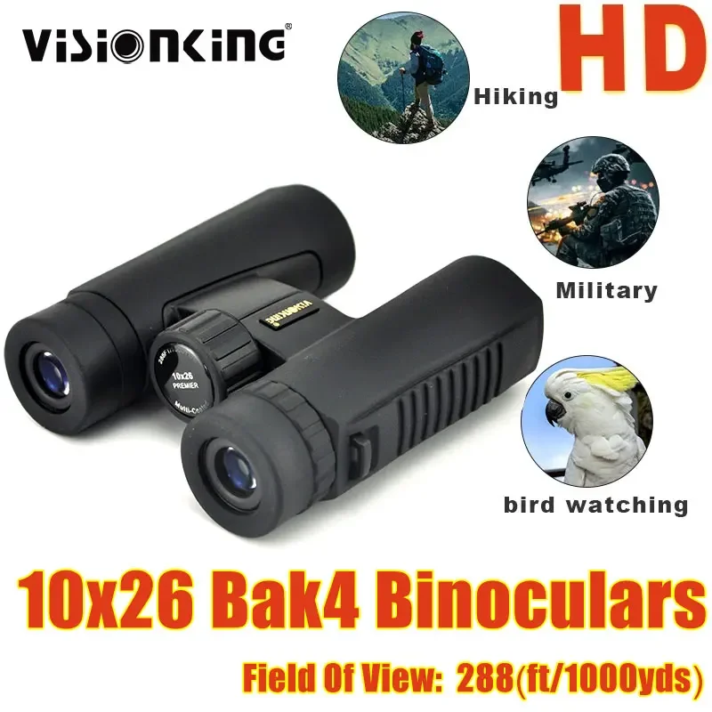 

Visionking Professional 10x26 Binoculars Long Range Distance Spyglass Outdoor Birdwatching Camping Hunting Lightweight Telescope