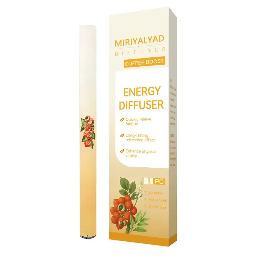 

Натуральный травяной ингалятор Miriyalayad Orange Energy - 600 применений, с гуараной, мятой и зеленым чаем для снятия стресса и повышения концентрации