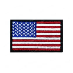 Parche bordado bandera EE. UU. estilo línea azul – para ropa