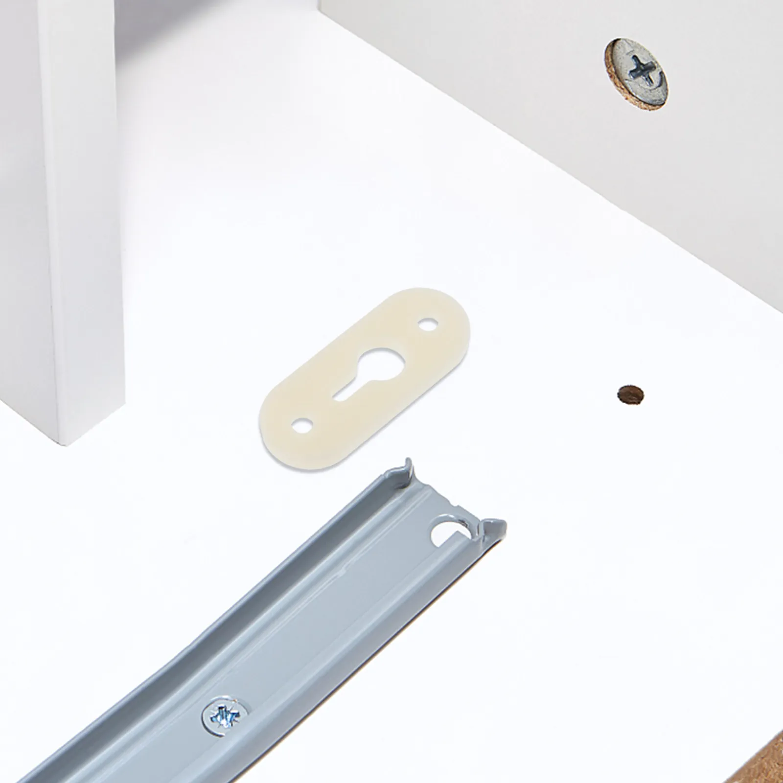 10pcs Thickened ABS Corner Brackets for Cabinets, Shelves, Frames & Mirrors – Keyhole Mounting Supports