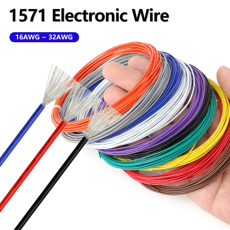 5/10m UL1571 PVC Electronic Wire 32 30 28 26 24 22 20 18 16AWG Flexible Cable Insulated Tinned Copper Environmental DIY LED Cord