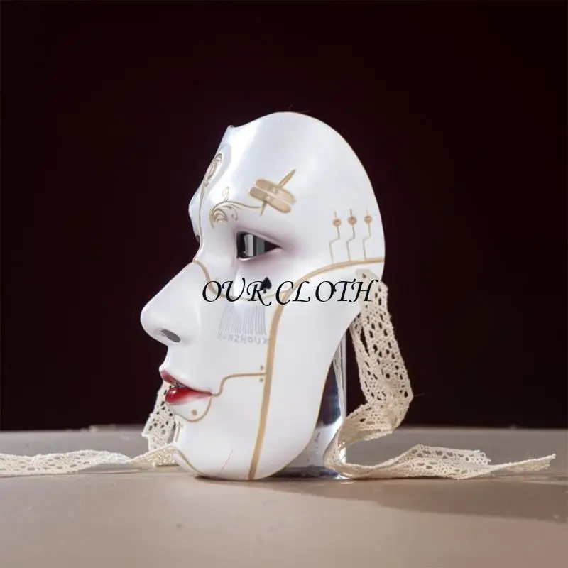 Máscara mascarada máscara completa Halloween Cosplay Máscara mecánica mascarilla para mujeres Halloween Masquerade